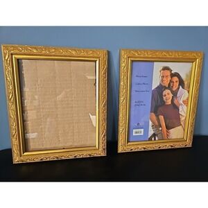 Vintage DECOREL Gold Ornate 8 x 10 Photo Picture Frame Set Of 2 Wall Art
